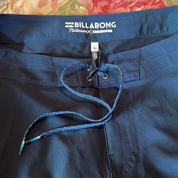 BILLABONG Size 36 Platinum X All Day Board Short Teal Bathing Suit Swim Tie NEW - Picture 4 of 16